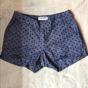 Old Navy Denim Polka Dot Shorts